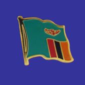 Zambia Lapel Pin (Single Waving Flag)