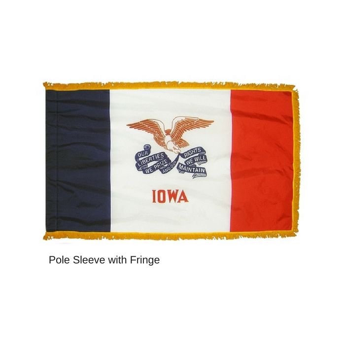 Iowa State Flag Indoor Fringe