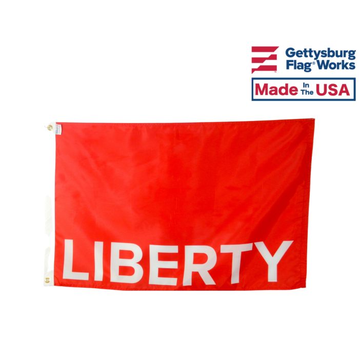 1776 Historic Huntington Red Liberty Flag