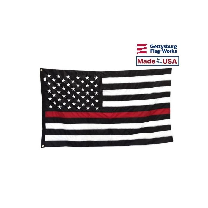 Thin Red Line Embroidered