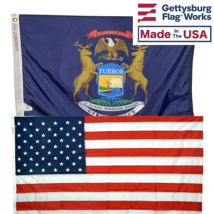 Michigan & Battle-Tough® American Flag Combo Pack