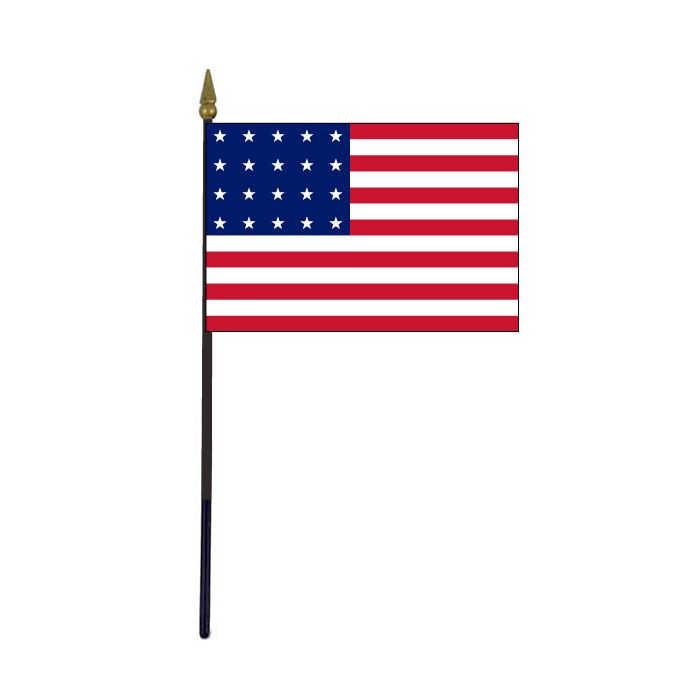 American, 20 Stars Stick Flag - 4x6"