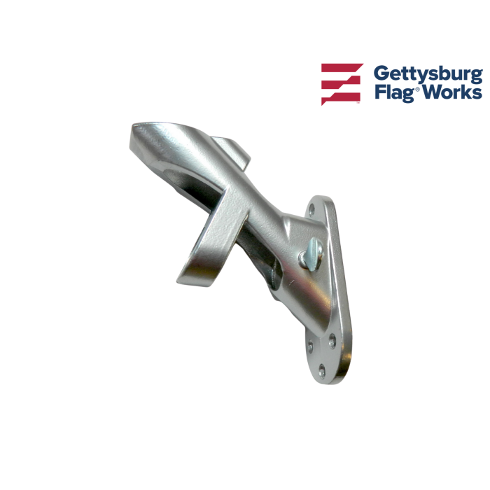 Aluminum Flag Bracket - 2 Position Silver