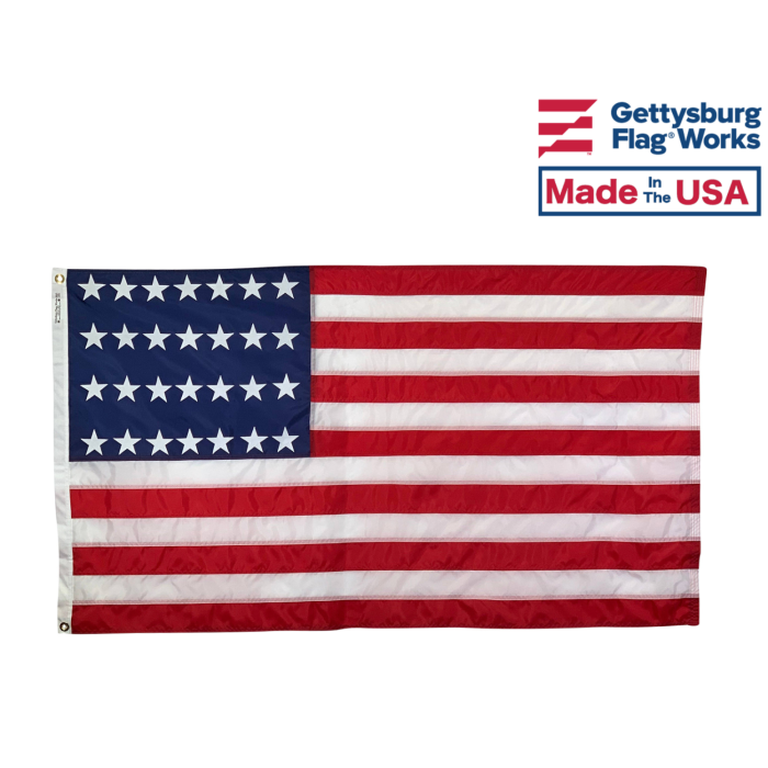 thumbnail image 2 of American 34 Star Historical US Flag – 3x5ft, 100% Polyester, Printed 2 of 6