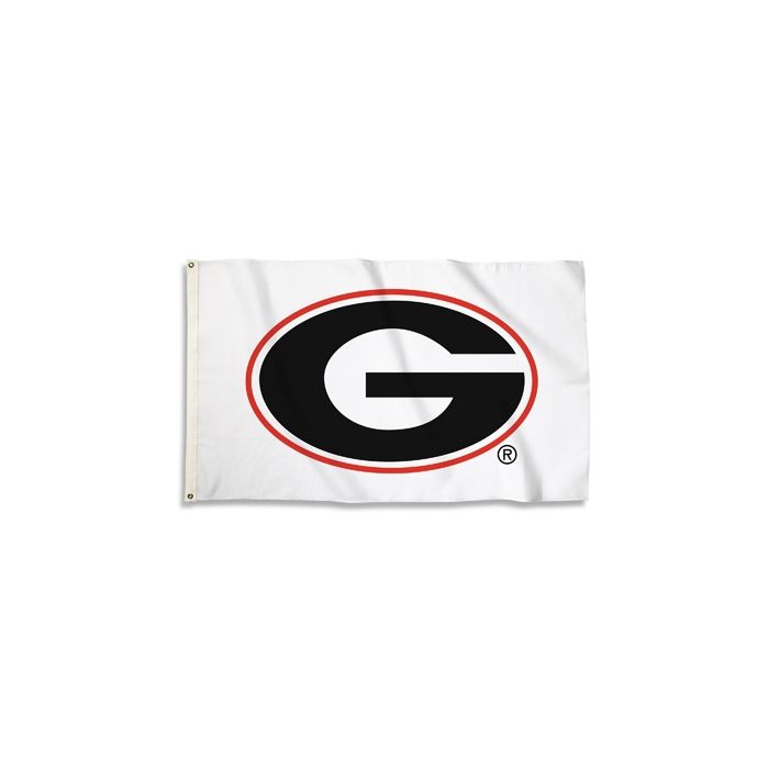 Georgia Bulldogs Outdoor Flag -White