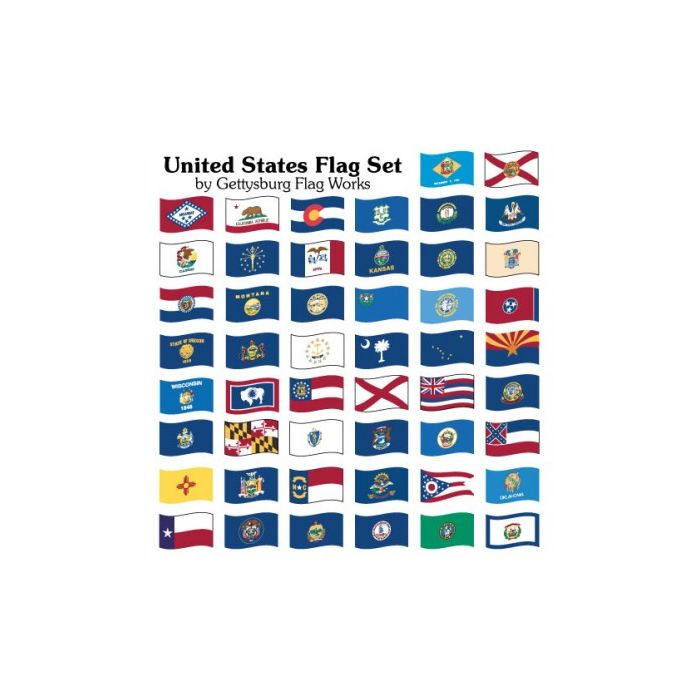 State Flag Set-Outdoor/2-Ply Polyester 