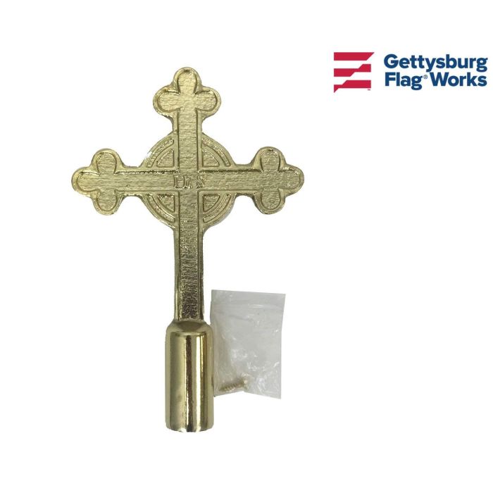 Catholic Cross Gold Finial