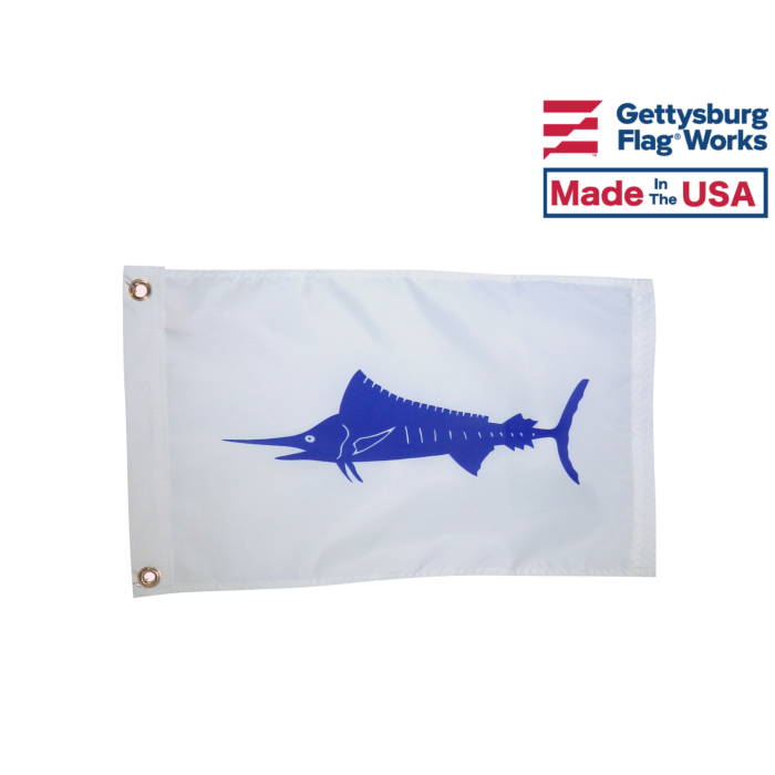 Blue Marlin Fish Boat Flag - 12x18"