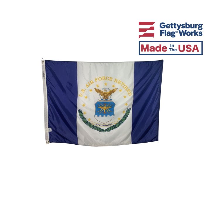 Air Force Retired Flag For Veterans – 3x5 Ft Polyester, Blue, By Flags Importer