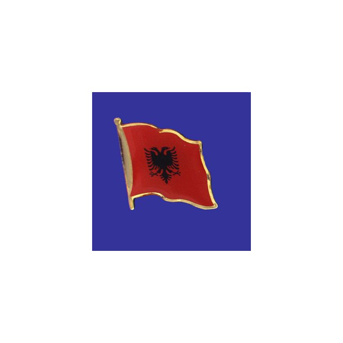 Albania Lapel Pin (Single Waving Flag)