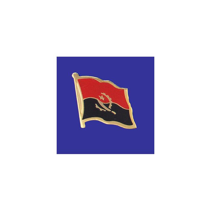 Angola Lapel Pin (Single Waving Flag)