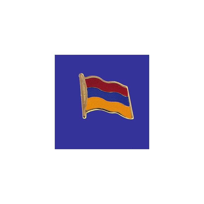 Armenia Lapel Pin (Single Waving Flag)