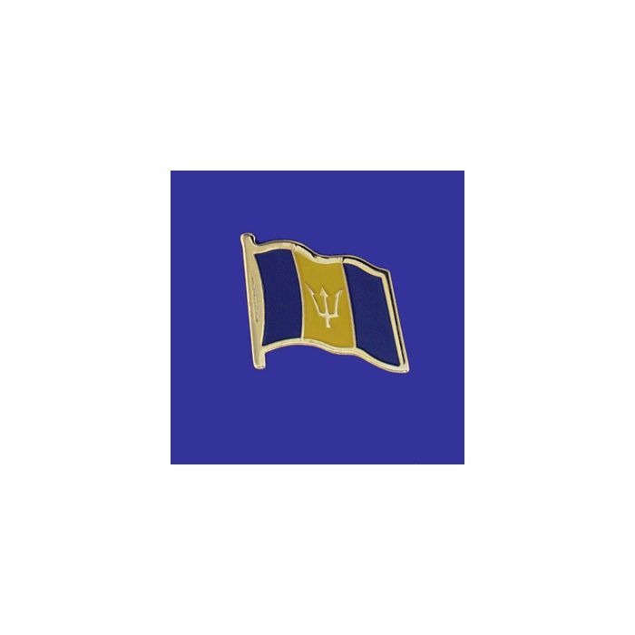 Barbados Lapel Pin (Single Waving Flag)