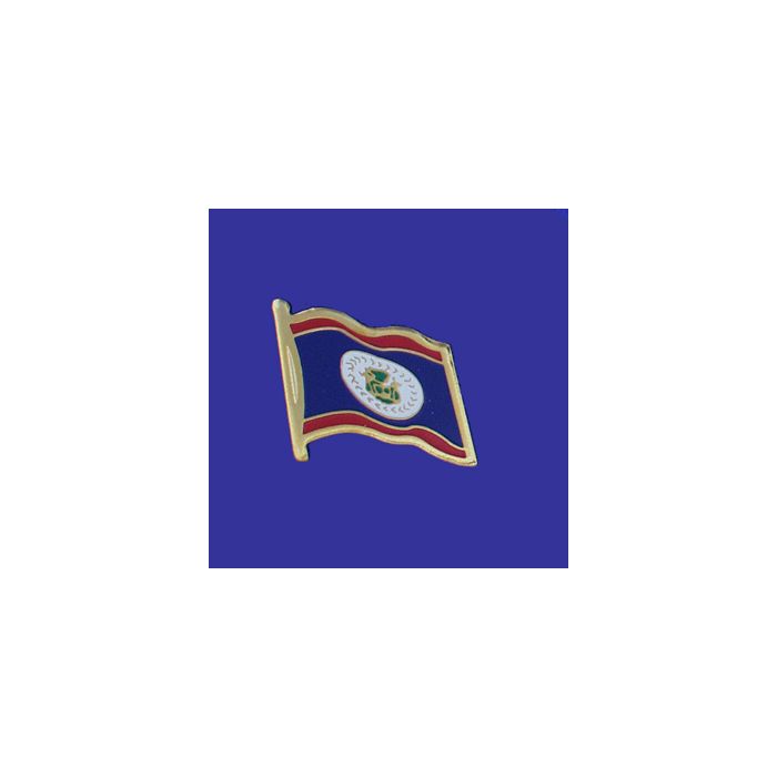 Belize Lapel Pin (Single Waving Flag)