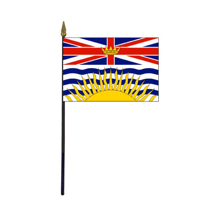 British Columbia Stick Flag - 4x6"