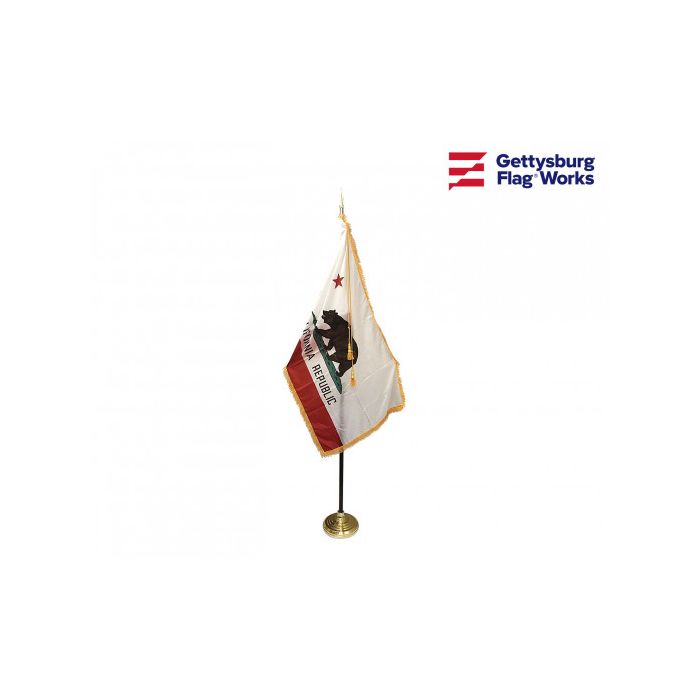 California Indoor Flag Set-3x5-with Flag Spreader