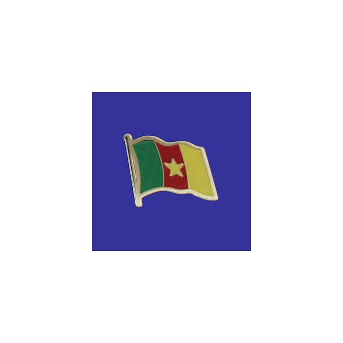 Cameroon Lapel Pin (Single Waving Flag)