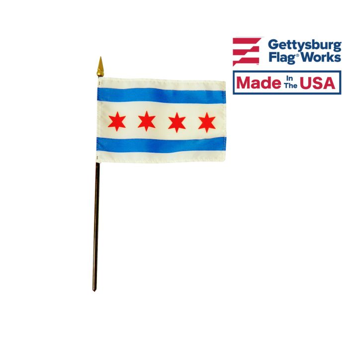 Chicago Stick Flag - 4x6"