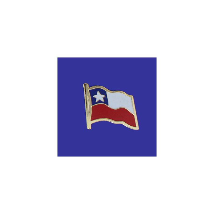Chile Lapel Pin (Single Waving Flag)