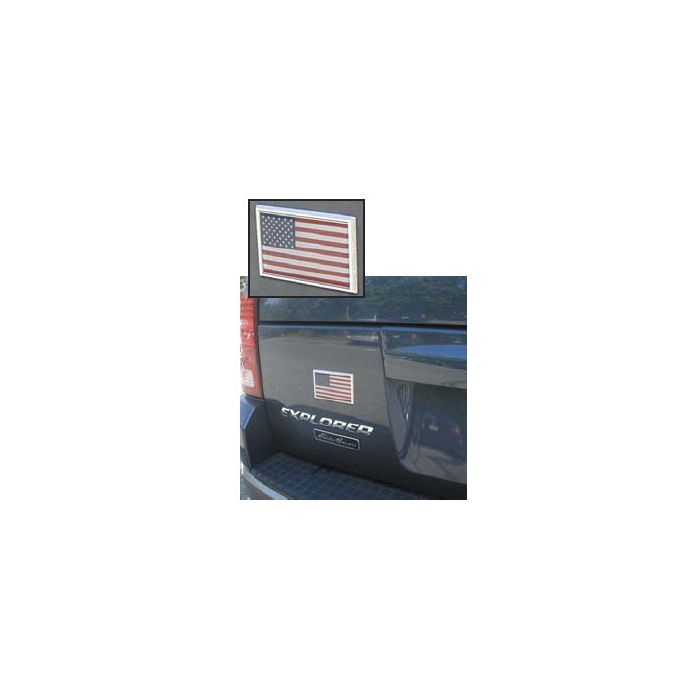 American Flag Chrome emblem