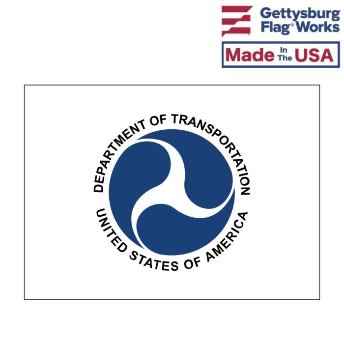 Department of Transportation Flag - Outdoor D.O.T. Agency Flag