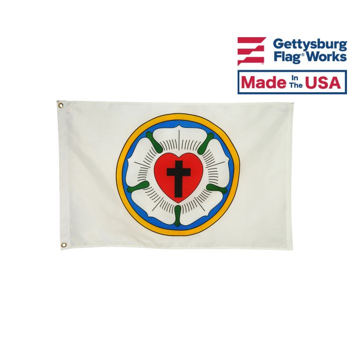 Lutheran Rose Flag 