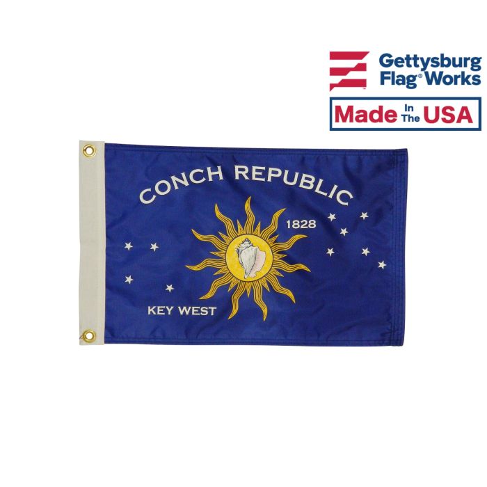 Conch Republic Boat Flag - Double Sided
