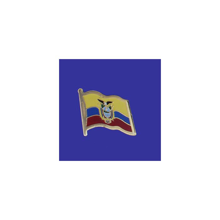 Ecuador (seal design) Lapel Pin (Single Waving Flag)