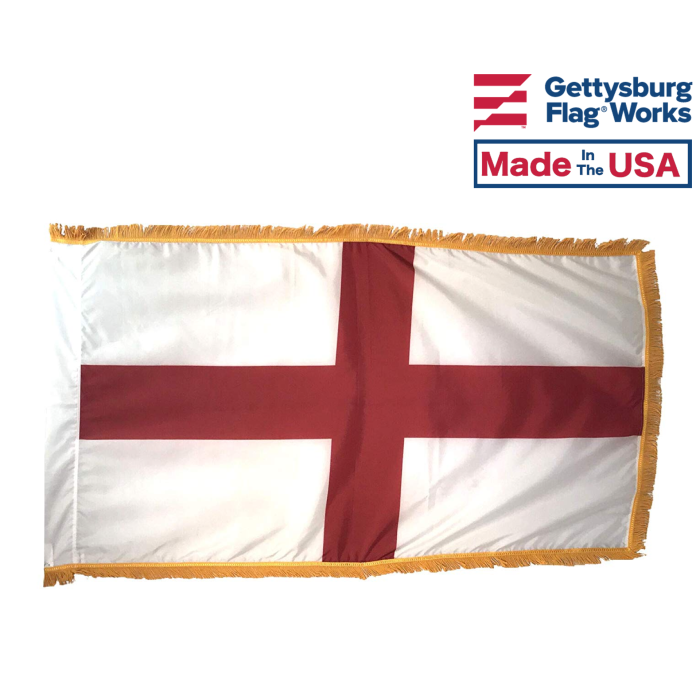 ST. GEORGE'S CROSS (ENGLAND FLAG)-3x5' with Fringe