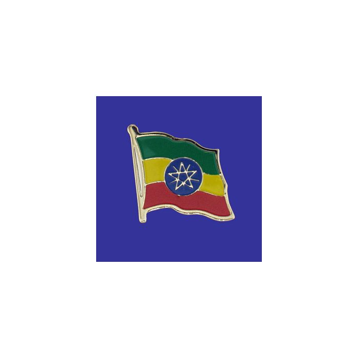 Ethiopia Lapel Pin (Single Waving Flag)