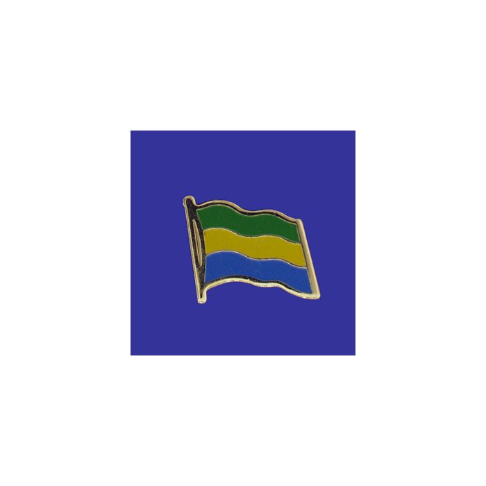 Gabon Lapel Pin (Single Waving Flag)