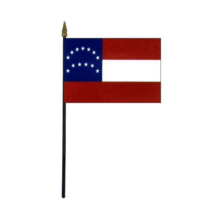 General Lee's HQ Stick Flag - 4x6"
