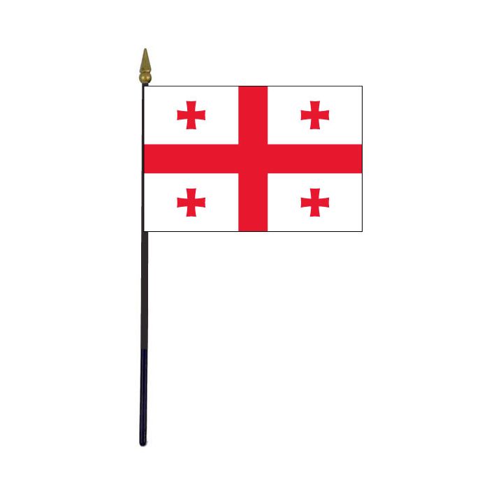 Georgia Republic Stick Flag - 4x6"