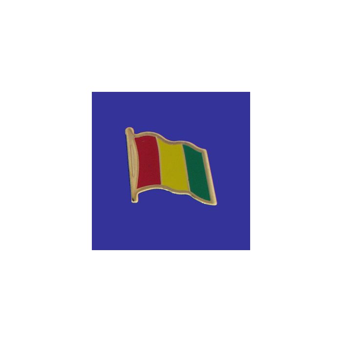 Guinea Lapel Pin (Single Waving Flag)