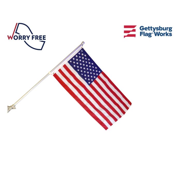 Worry-Free® American Flag Set - Heavy Duty 