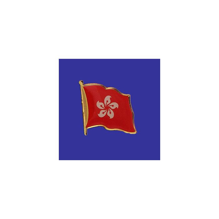 Hong Kong Lapel Pin (Single Waving Flag)