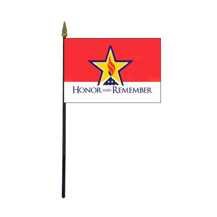 Honor and Remember Stick Flag - 4x6"