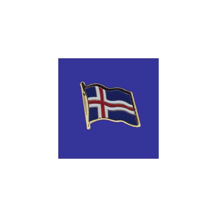 Iceland Lapel Pin (Single Waving Flag)