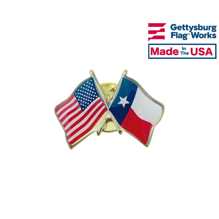 Texas Flag Map Cloisonné Lapel Pin – Enamel Alloy – Trade Winds