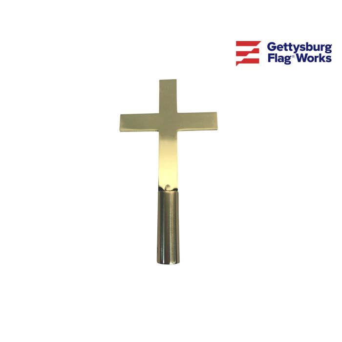 Plain Church Cross Gold Finial - Choose Options
