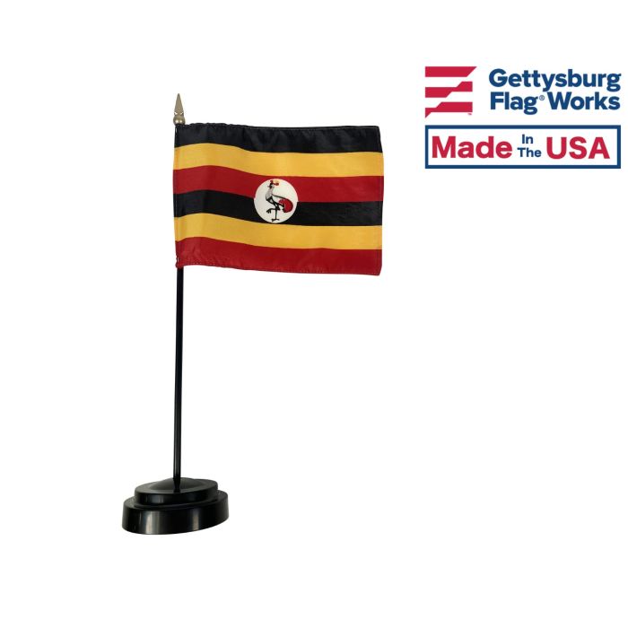 Uganda Stick Flag - 4x6"