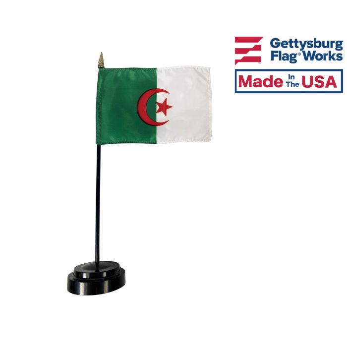 Algeria Stick Flag - 4x6"