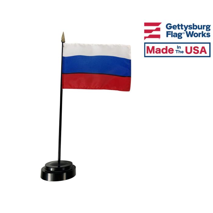 Russian Federation Stick Flag - 4x6"