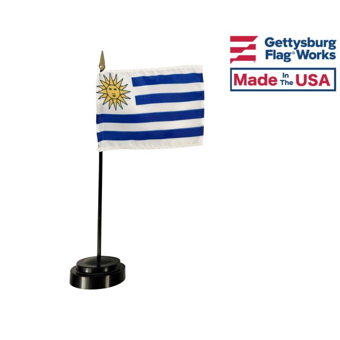 Uruguay Stick Flag - 4x6"