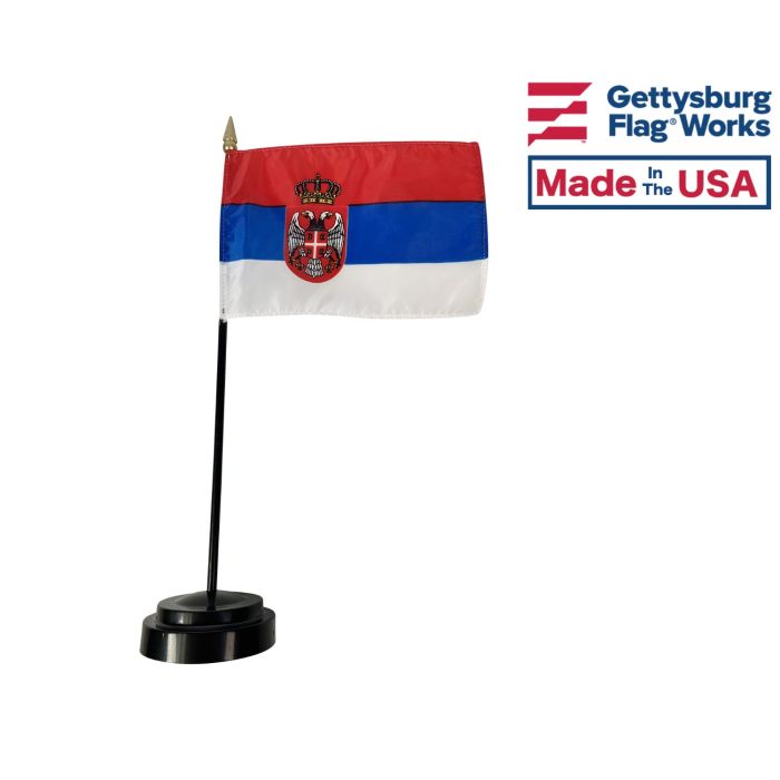Serbia Stick Flag - 4x6"