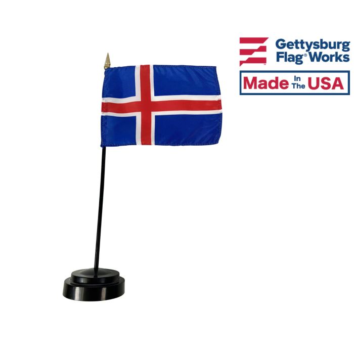 Iceland Stick Flag - 4x6"