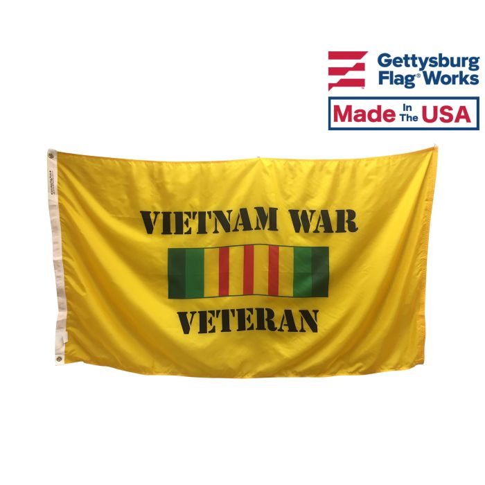 Vietnam War Veteran Flag Front