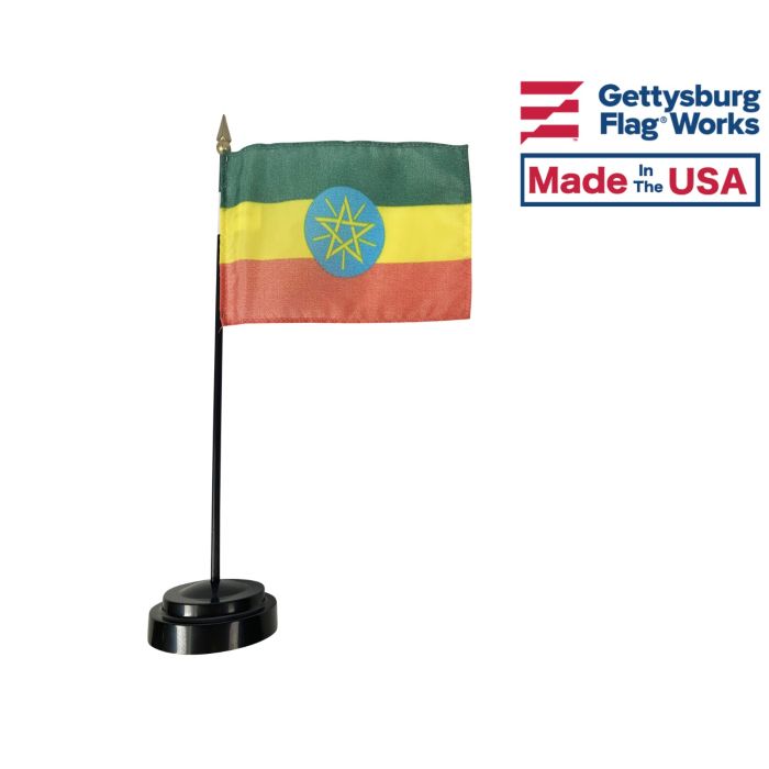Ethiopia Stick Flag - 4x6"