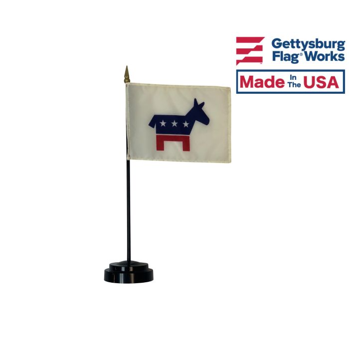 Democrat Stick Flag - 4x6"