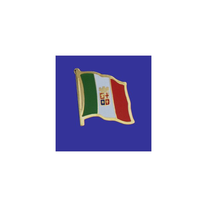 Italian Ensign Lapel Pin (Single Waving Flag)